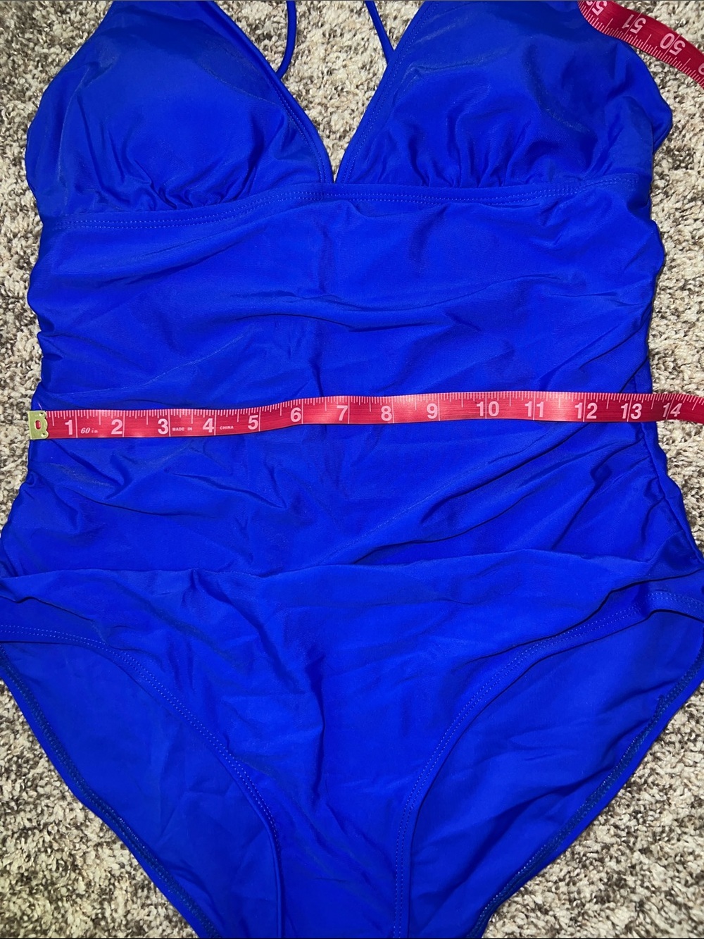 NWT! TEMPT ME Royal Blue One Piece Swimsuit in Packaged Bag Size Large - Picture 4 of 11
